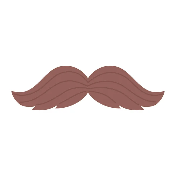 Mustache flat style icon vector design — Stock Vector