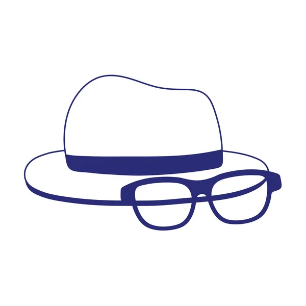 Sombrero con gafas de diseño vectorial — Archivo Imágenes Vectoriales