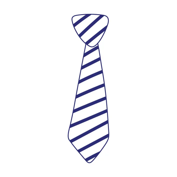 Isolated striped necktie vector design — 스톡 벡터