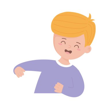 İzole çocuk çizgi film vektör tasarımı