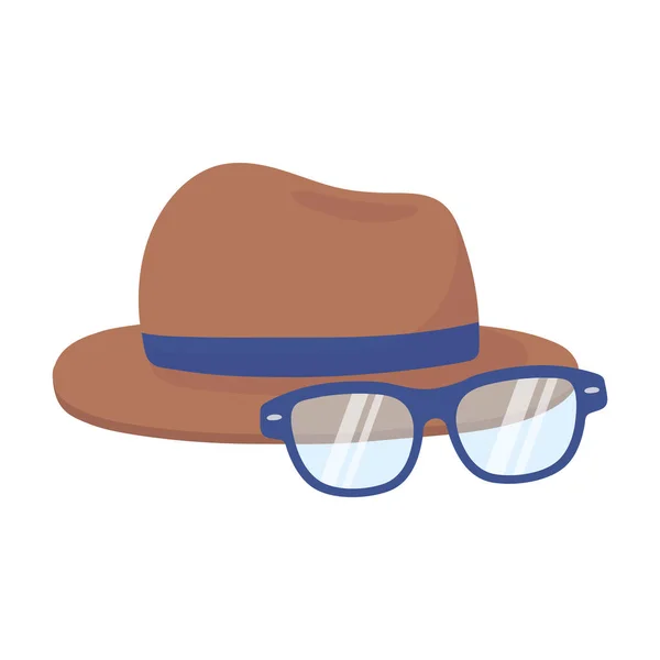 Καπέλο με σχέδιο διάνυσμα γυαλιά — Διανυσματικό Αρχείο