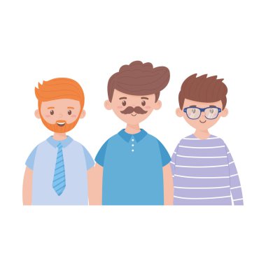 Erkekler karikatür vektör tasarımını avatarlar