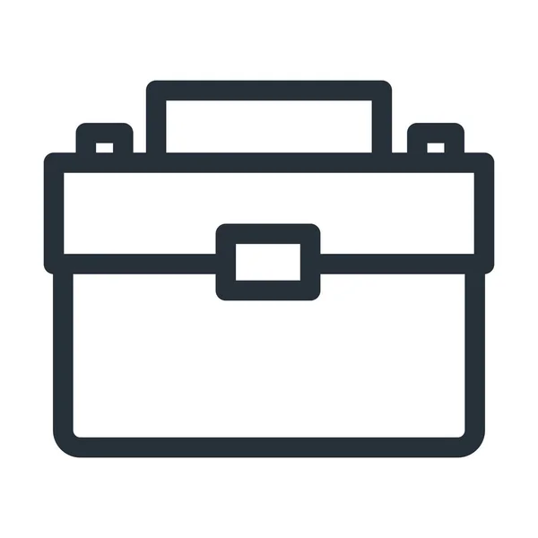 Isolated suitcase bag line style icon vector design — Stockvector