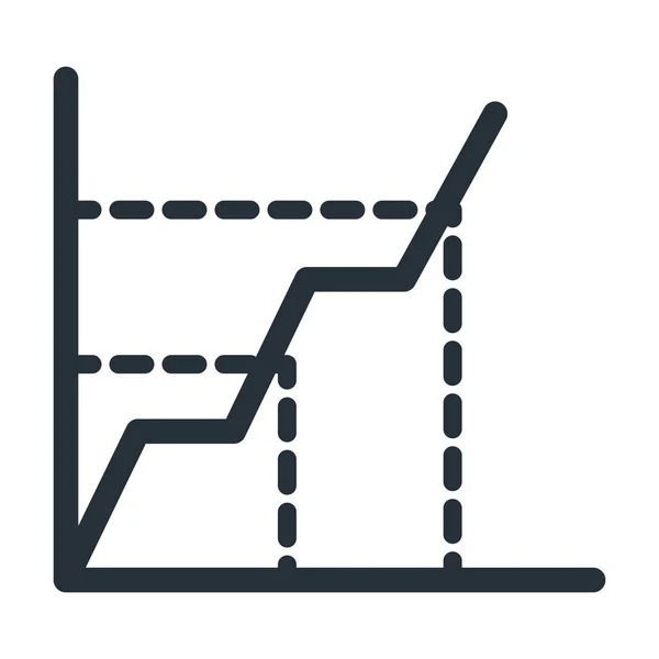 Infographic increase arrow chart line style icon vector design — Stock Vector