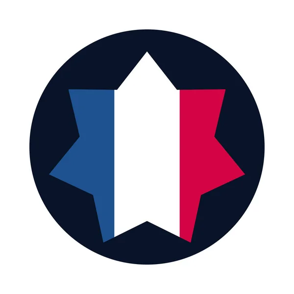 France star block and flat style icon vector design — стоковий вектор