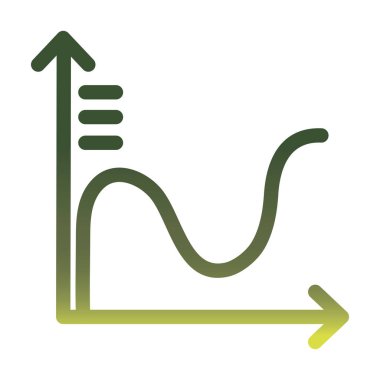 Infographic artan ok gradyan biçim ikon vektör tasarımı