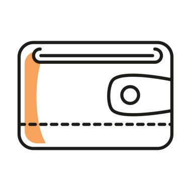 cüzdan çizgisi biçim vektör tasarımı