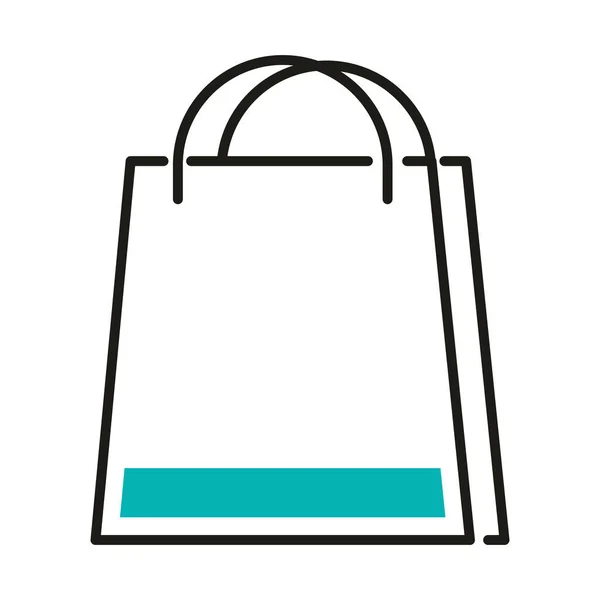 Bolsa de compras línea estilo icono vector diseño — Archivo Imágenes Vectoriales