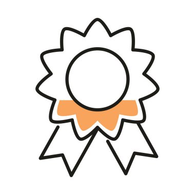 Kurdele çizgisi biçim vektör tasarımı ile izole edilmiş mühür damgası