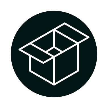 Teslimat kutusu bloğu ve satır biçimi vektör tasarımı