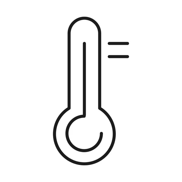 Thermometer Linie Stil-Symbol Vektor-Design — Stockvektor