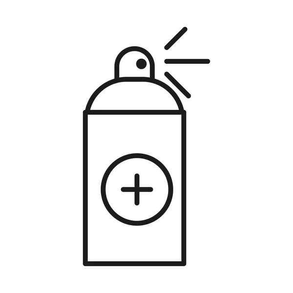Spray desinfetante com design de vetor ícone de estilo cross line — Vetor de Stock