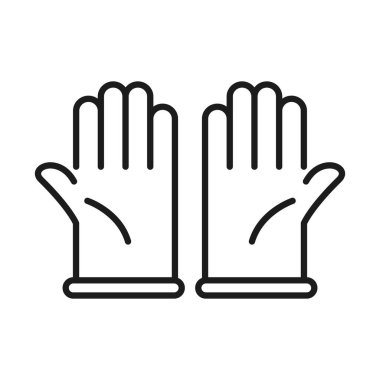 Mikrop çizgisi biçim vektör tasarımlı eldivenler