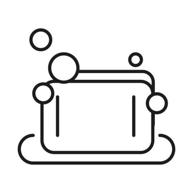 Kabarcık çizgisi biçim vektör tasarımlı sabun