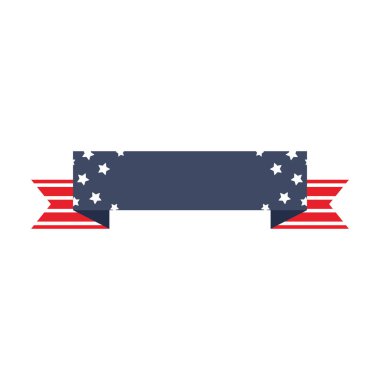 İzole edilmiş ABD kurdele ikon vektör tasarımı