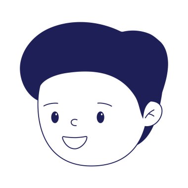 izole edilmiş Avatar adam çizgi film vektör tasarımı