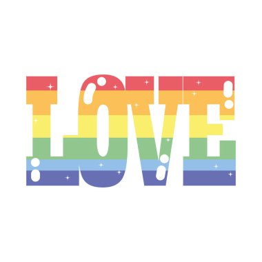 İzole lgtbi sevgi metin vektör tasarımı