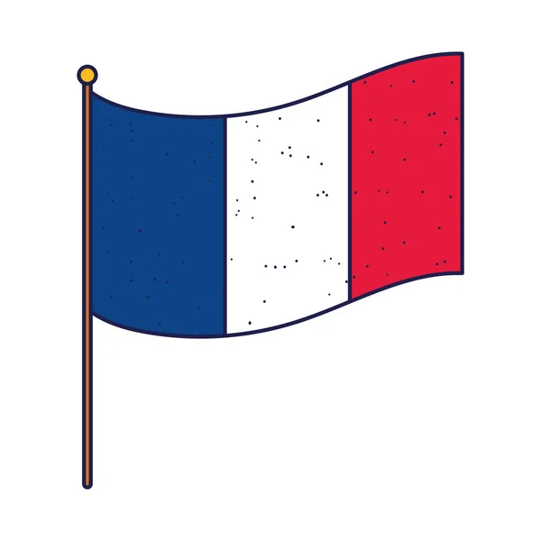 Ізольований прапор Франції Векторний дизайн — стоковий вектор