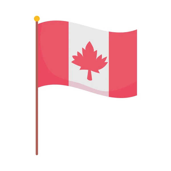 Conception vectorielle isolée du drapeau canadien — Image vectorielle