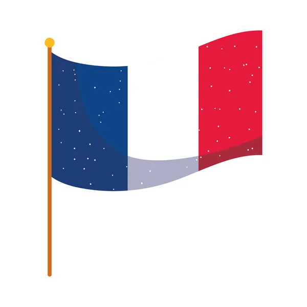 Изолированный векторный флаг Франции — стоковый вектор