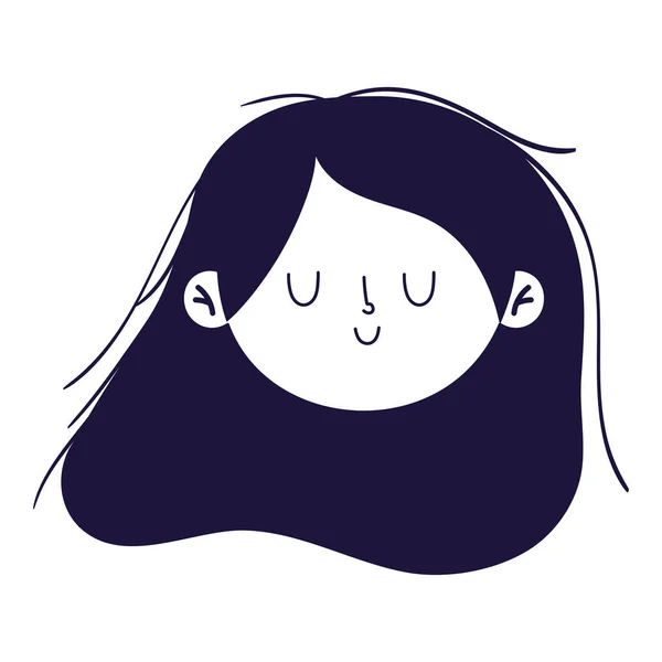 Izolovaný avatar žena kreslený vektor design — Stockový vektor