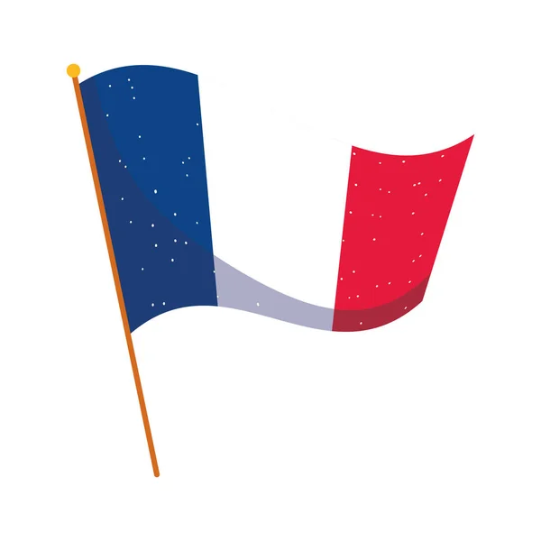 Geïsoleerd ontwerp van de franse vlag vector — Stockvector