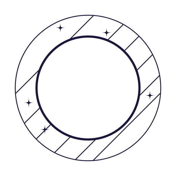 Geïsoleerde gestreepte zegel stempel vector ontwerp — Stockvector