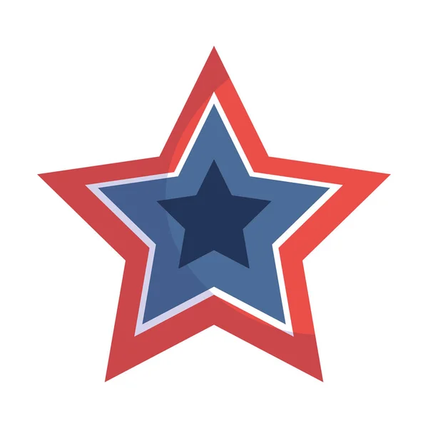Projeto do vetor da forma da estrela azul e vermelha —  Vetores de Stock
