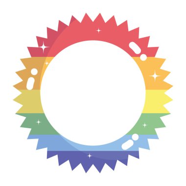 İzole lgtbi mühür vektör tasarımı