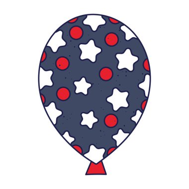İzole edilmiş yıldız balonu vektör tasarımı
