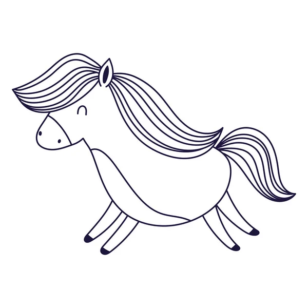 Lindo diseño de vectores de dibujos animados caballo — Vector de stock