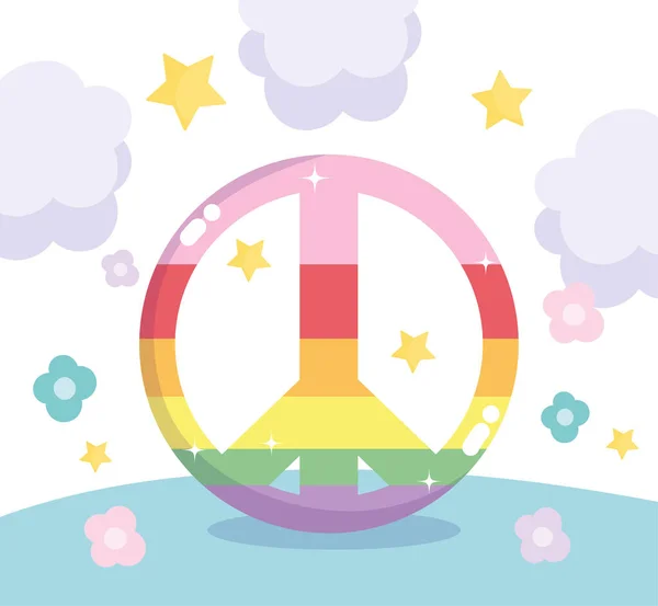 Felice orgoglio giorno, genere fiori arcobaleno comunità LGBT — Vettoriale Stock