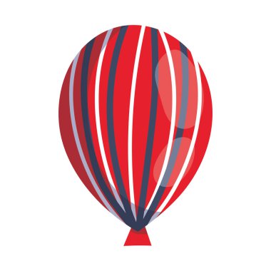 İzole edilmiş çizgili balon vektör tasarımı