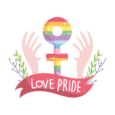 El-vektör tasarımlı münferit lgtbi kadın cinsi.