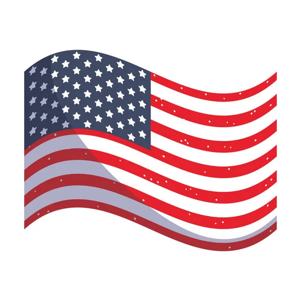Odizolowana konstrukcja wektora flagi USA — Wektor stockowy