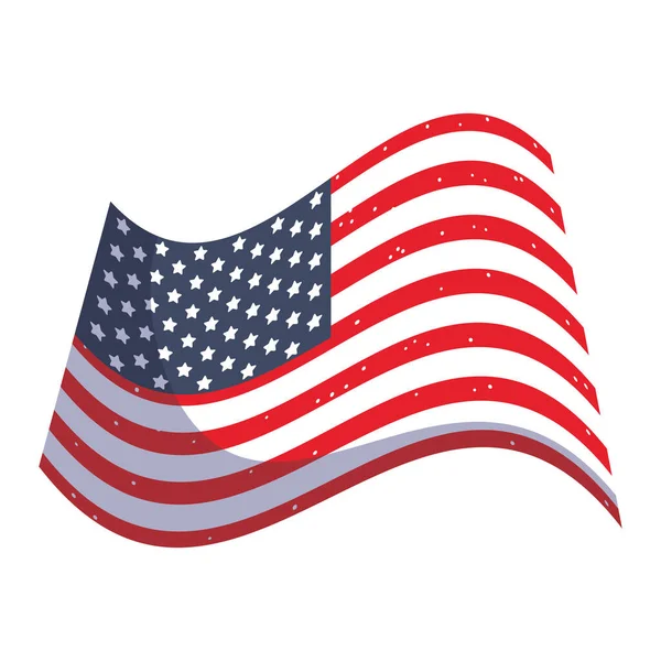 Odizolowana konstrukcja wektora flagi USA — Wektor stockowy