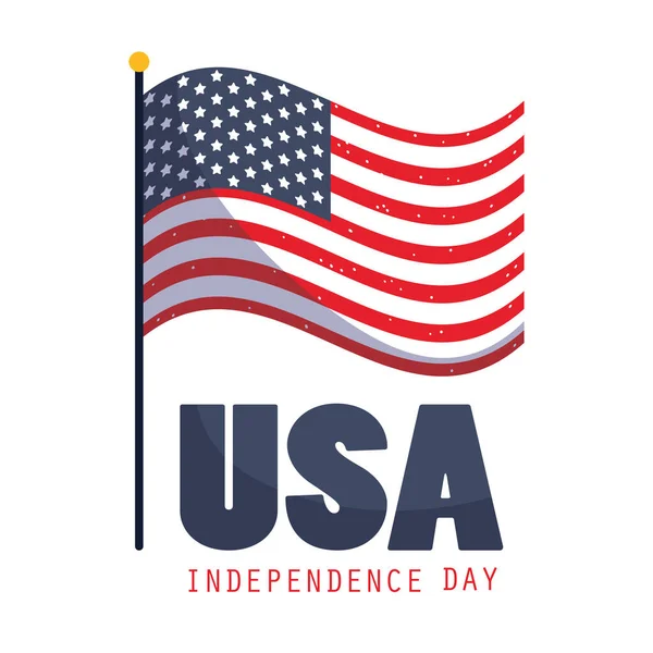 Usa onafhankelijkheid dag vlag vector ontwerp — Stockvector