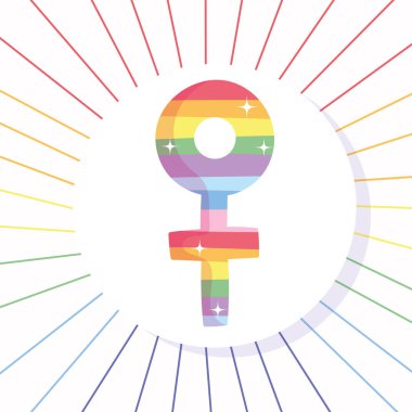 Igtbi kadın cinsiyeti vektör tasarımlı.