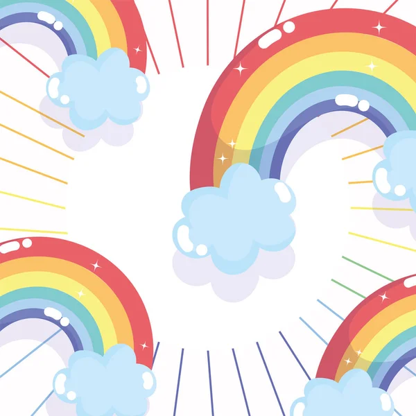 Felice giorno dell'orgoglio, relazione di libertà arcobaleni comunità LGBT — Vettoriale Stock