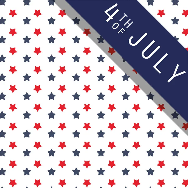 Usa bağımsızlık günü kırmızı ve mavi yıldızlar arka plan vektör tasarımı — Stok Vektör