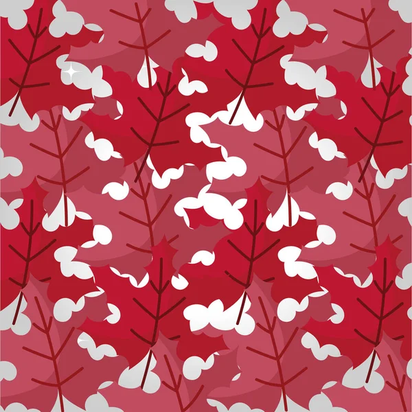 Otoño rojo hojas fondo vector diseño — Vector de stock
