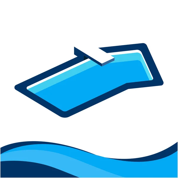 Icône de piscine en couleur plate — Image vectorielle