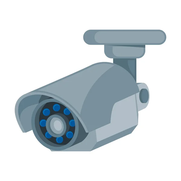 Cctv camera seen from the left side — Stock Vector