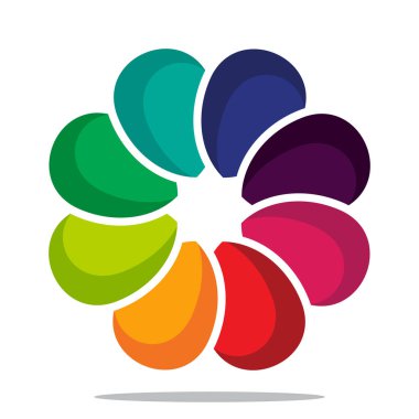 Daire kavramı ile renkli logo / birleştirmek