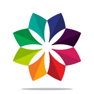 Daire kavramı ile renkli logo / birleştirmek