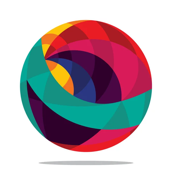 Diseño de logotipo y símbolo, círculo bola color / diseño de esfera de colores — Vector de stock