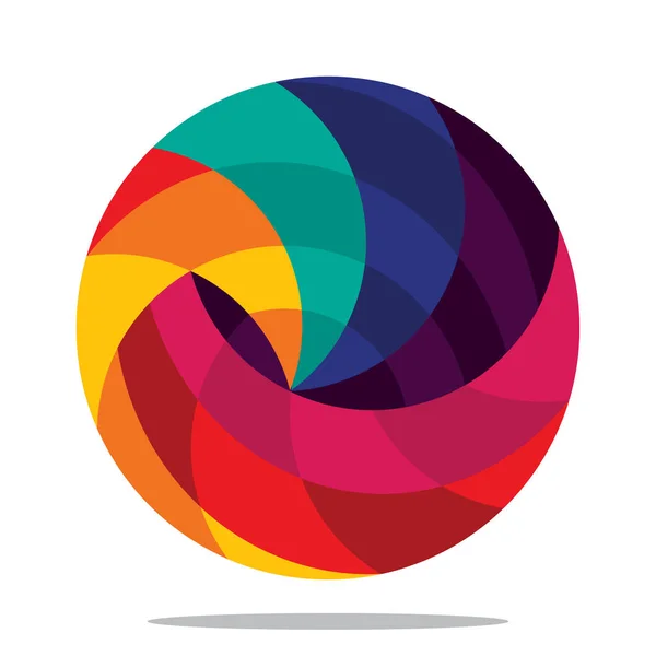 Logo ve sembol tasarımı, daire topu renk / renkli küre tasarım — Stok Vektör