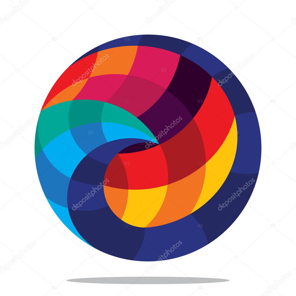 Logo and symbol design, circle ball color/  colorful sphere design