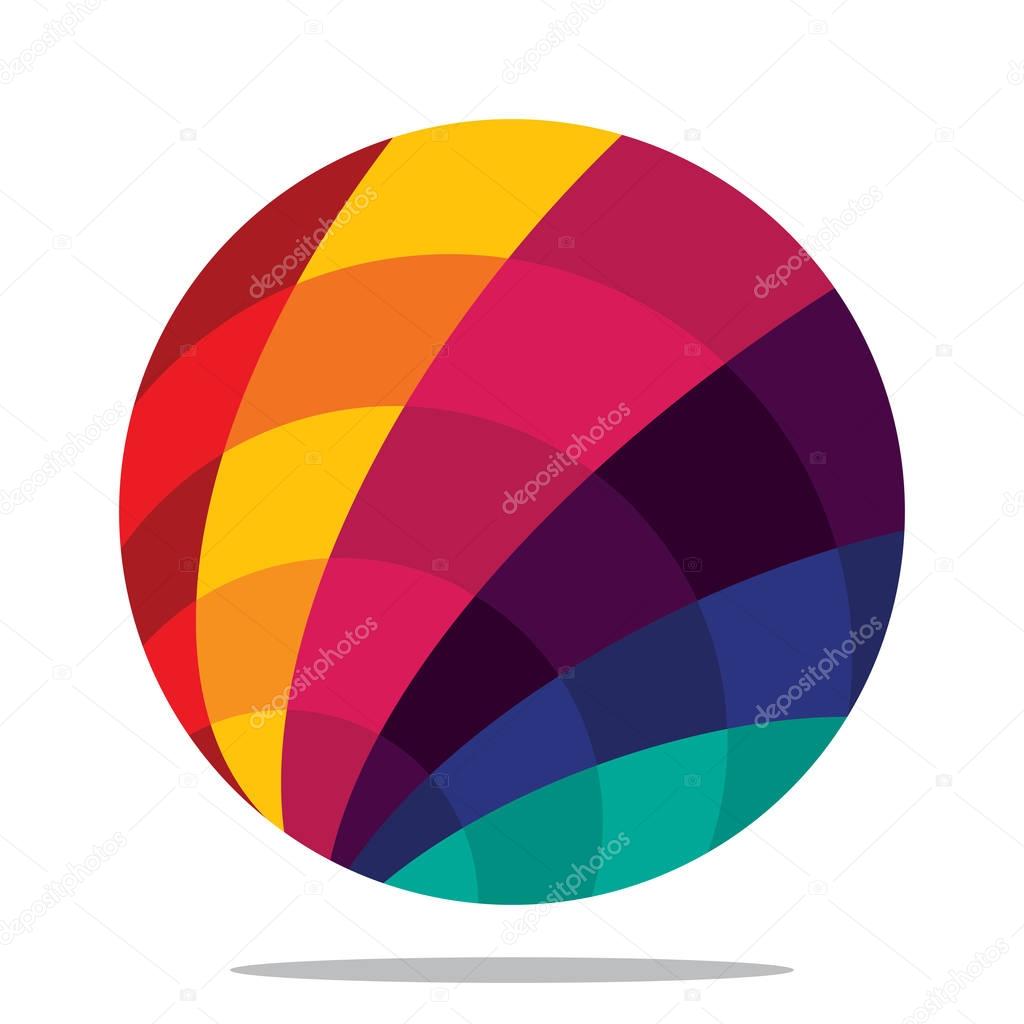Logo and symbol design, circle ball color/  colorful sphere design