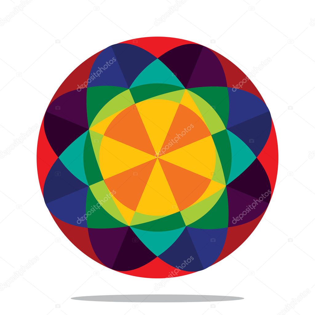 Logo and symbol design, circle ball color/  colorful sphere design